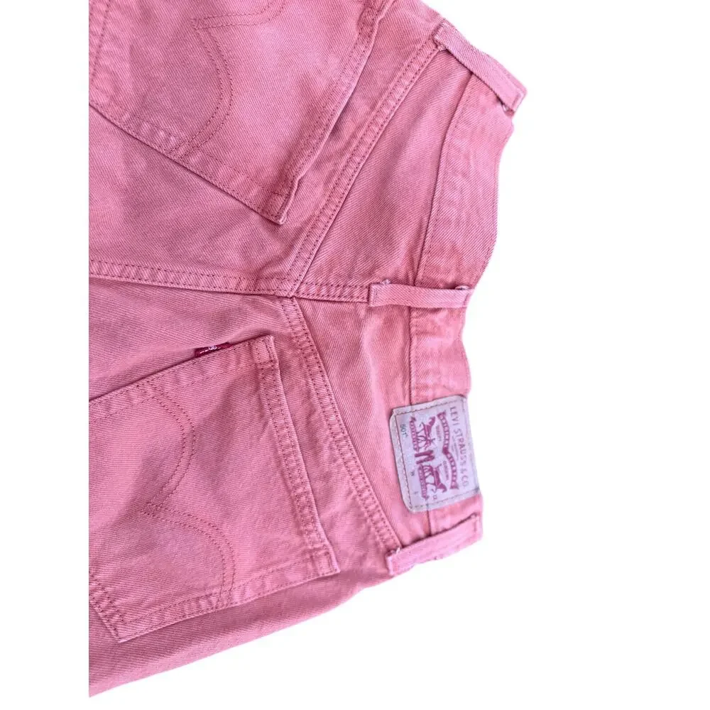 Levi’s 501 Orange Denim Shorts 100% Cotton Size 25